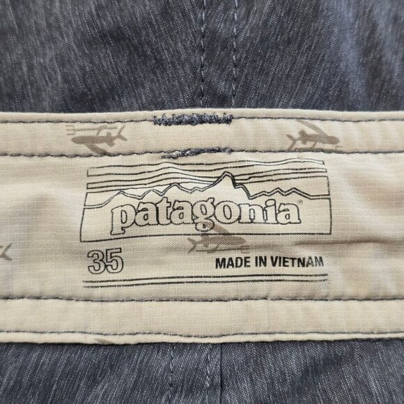 Patagonia Stretch Wavefarer Walk Shorts In Forge Grey Sz 35 - Picture 9 of 12